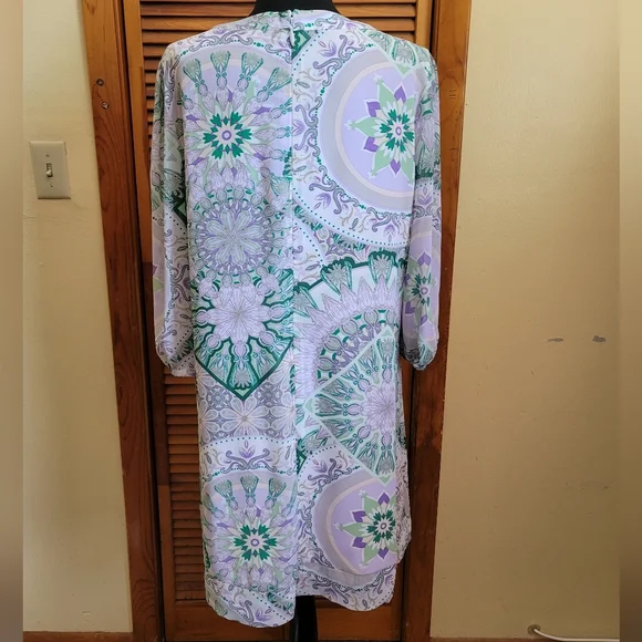 NWT Eva Mendes Floral Swing Dress Size Large (NY&CO) - Picture 8 of 10